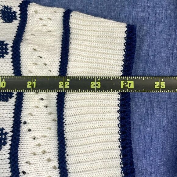 Vintage Cape Cod sportswear white/blue short sleeve‎ sweater size L - Picture 12 of 12